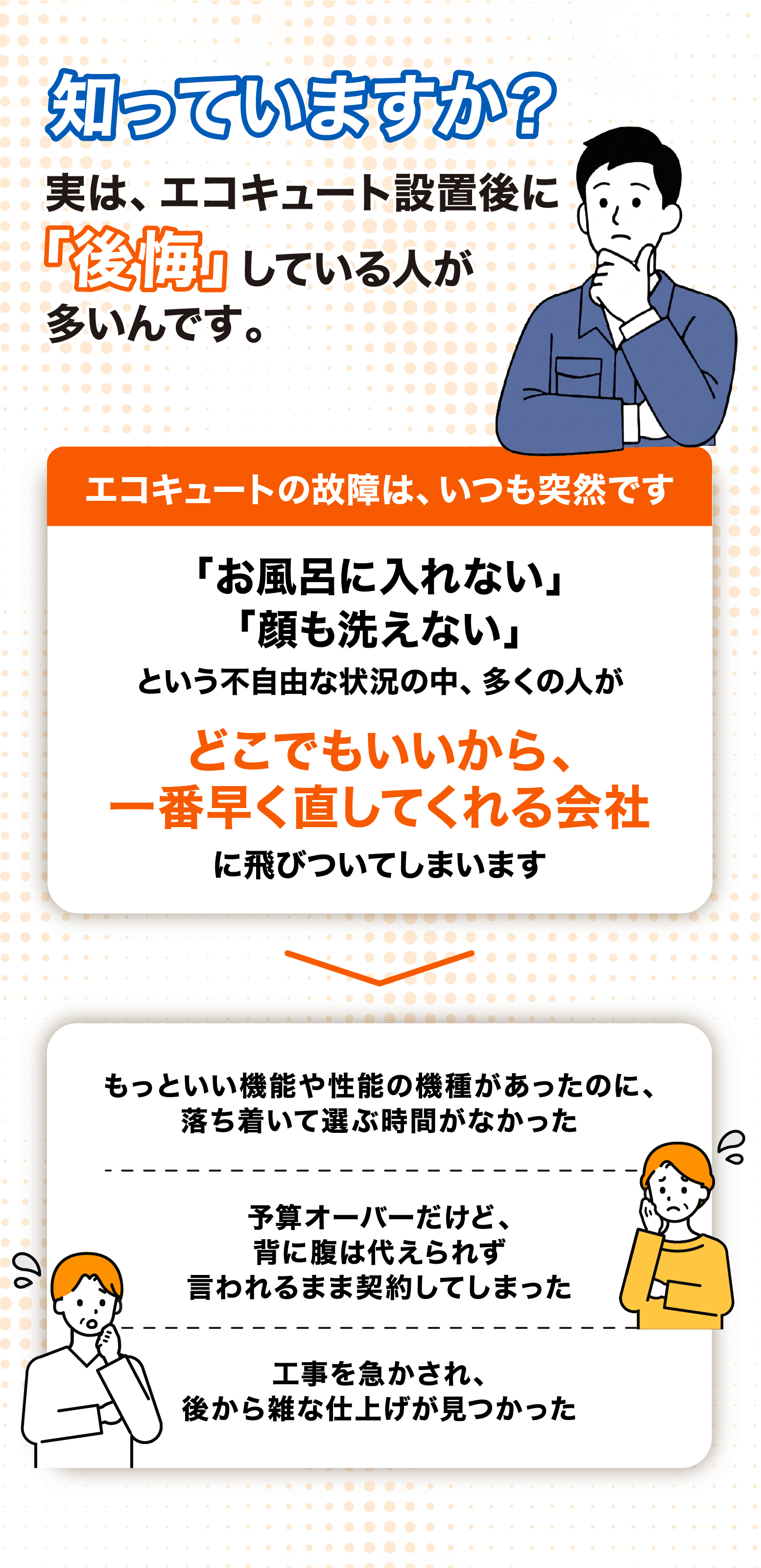 知っていますか？実は、エコキュート設置後にしている人が多いんです。